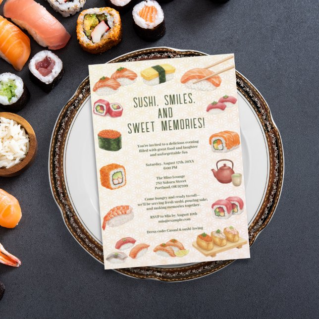 Invitación Sushi, smiles, and sweet memories! (Subido por el creador)