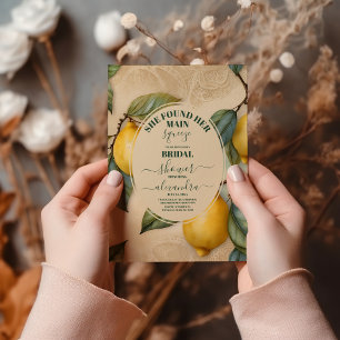 Invitación Suspiro principal Citrus Bridal Ducha Limón Bridal