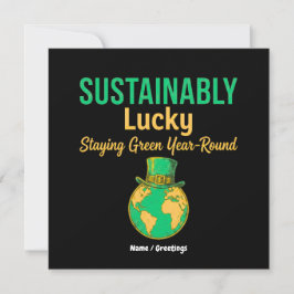 Invitación Sustainably Lucky Earth Eco-Friendly Green Living 