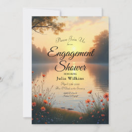 Invitación Susurros al borde del lago junto al agua