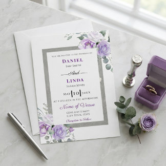Invitación Susurros de Lavanda: Elegancia en Flor