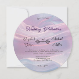 Invitación Susurros de seda: Olas negras pasteles de ensueño 