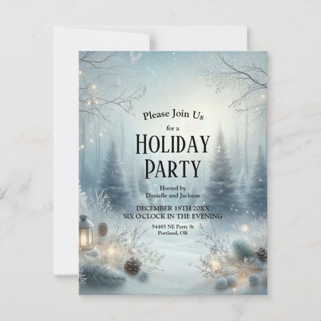 Invitación Susurros de un solsticio de invierno (Anverso)