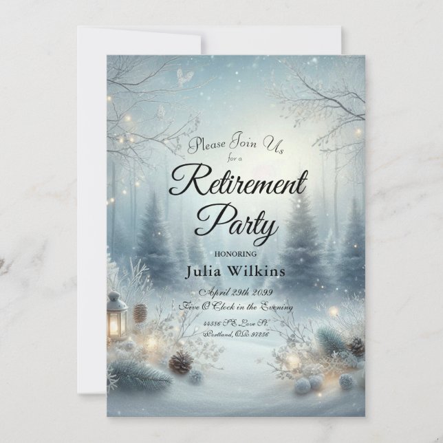 Invitación Susurros de un solsticio de invierno (Anverso)