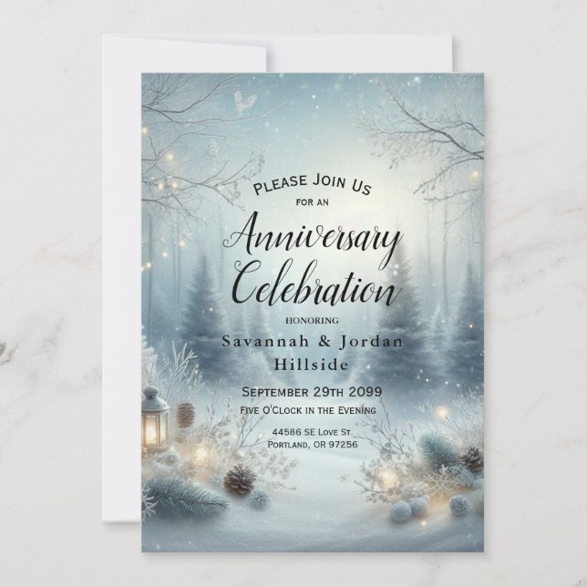 Invitación Susurros de un solsticio de invierno (Anverso)