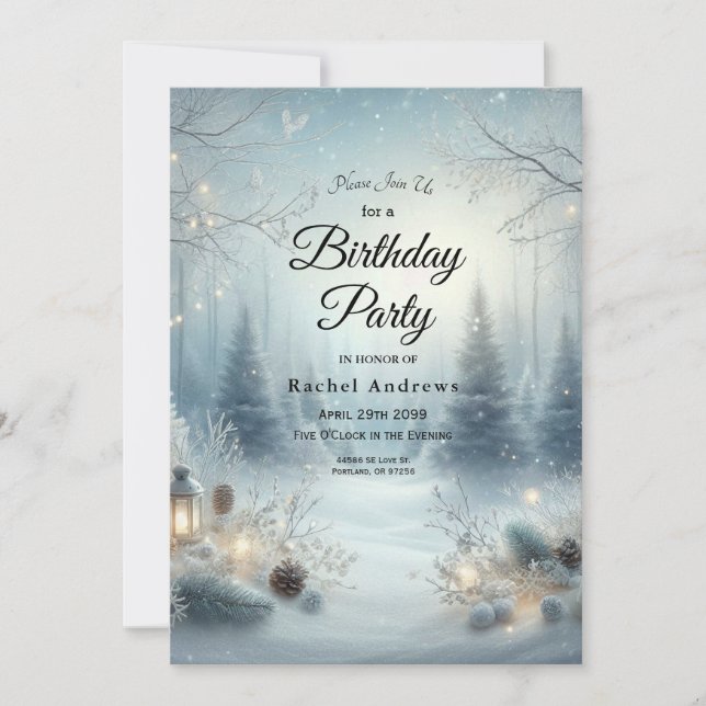 Invitación Susurros de un solsticio de invierno (Anverso)