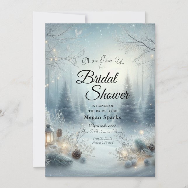 Invitación Susurros de un solsticio de invierno (Anverso)