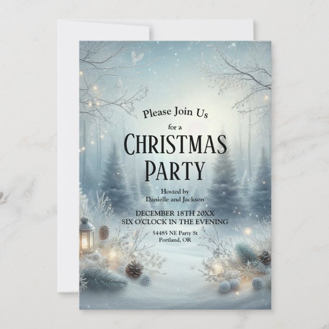 Invitación Susurros de un solsticio de invierno (Anverso)