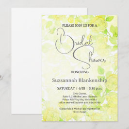 Invitación Sutil Pastel Floral Fondo Brillante