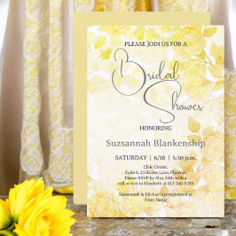 Invitación Sutil Pastel Floral Fondo Brillante