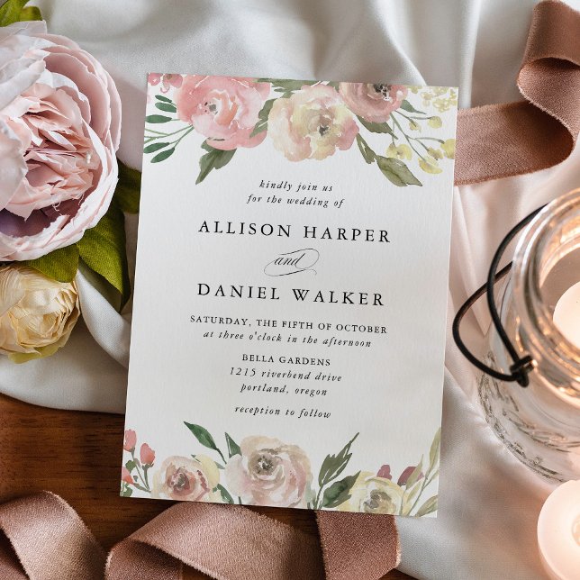 Invitación Sutiles Flores | Boda (Subido por el creador)