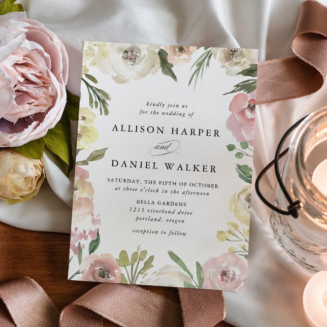 Invitación Sutiles Flores | Boda (Subido por el creador)