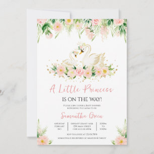 Invitación Swan Baby Shower