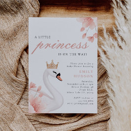 Invitación Swan Little Princess Baby Shower