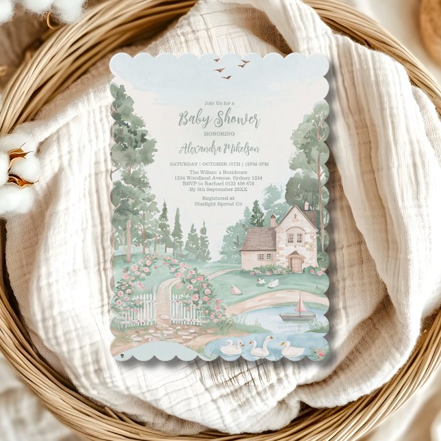 Invitación Swan Princess Baby Shower (Subido por el creador)