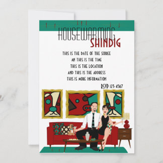 Invitación Swank Digs and a Dog Option A