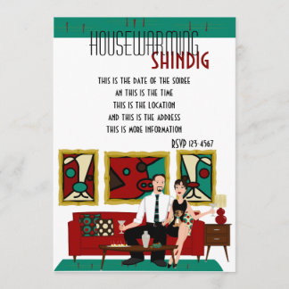 Invitación Swank Digs and a Dog Option B