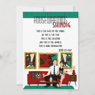 Invitación Swank Digs and a Dog Option B2