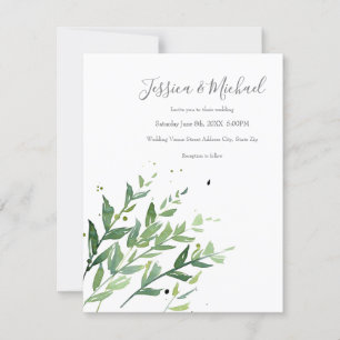 Invitación 'Swaying 2' Abstract Watercolor