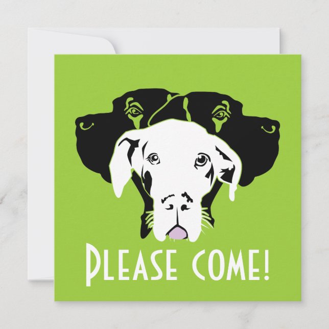 Invitación Sweat Great Dane Faces | Doggenhaus (Anverso)