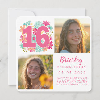 Invitación Sweet 16 16th Birthday Party Photo
