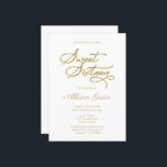 Invitación Sweet 16 Caligrafía Dorada Elegante<br><div class="desc">Invitaciones de cumpleaños sweet sixteen con caligrafía dorada elegante. Fáciles de personalizar con tus datos. Por favor, contáctame a través del chat si tienes preguntas sobre el arte o necesitas personalización. Revisa la colección para más artículos. POR FAVOR TENGA EN CUENTA: Para asistencia en pedidos, envío, información del producto, etc.,...</div>