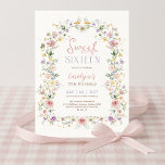 Invitación Sweet 16 Pastel Floral Meadow Birthday Party<br><div class="desc">Embraced in a harmonious palette of soft pastels—from gentle pinks and dreamy blushes to soothing lavenders, cheerful yellows, and serene blues—our Sweet 16 invitation is a beautiful tribute to this unforgettable milestone. Let it set the tone for a celebration filled with joy, laughter, and the excitement of stepping into a...</div>