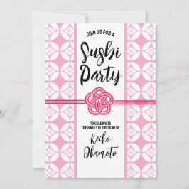 Invitación Sweet 16 Sushi fiesta 花 菱 七 宝 紋 Hanabishi Shippo