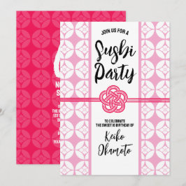 Invitación Sweet 16 Sushi fiesta 花 菱 七 宝 紋 Hanabishi Shippo