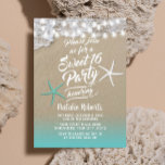 Invitación Sweet 16 Tropical Summer Beach Starfish<br><div class="desc">Playas Tropicales Starfish Playa 16 Invitaciones Dulces.</div>