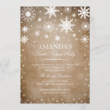 Invitación Sweet 16 Winter Wonderland
