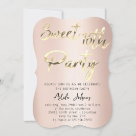 Invitación Sweet 16th Instant Download Rosa Gold