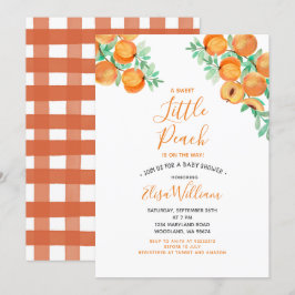 Invitación Sweet as a Peach está en camino a Baby Shower