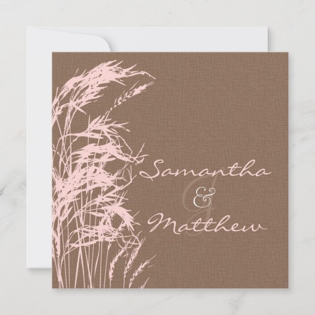 Invitación Sweet Autumn Novia Wedding Square (Anverso)