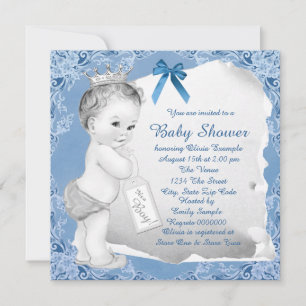 Invitación Sweet Baby Blue Baby Shower