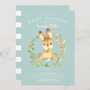 Invitación Sweet Baby Bunny Baby Shower