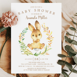 Invitación Sweet Baby Bunny Baby Shower