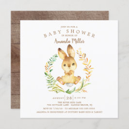 Invitación Sweet Baby Bunny Baby Shower