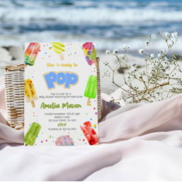 Invitación Sweet Baby on the Way | Ice Cream Pop Baby Shower