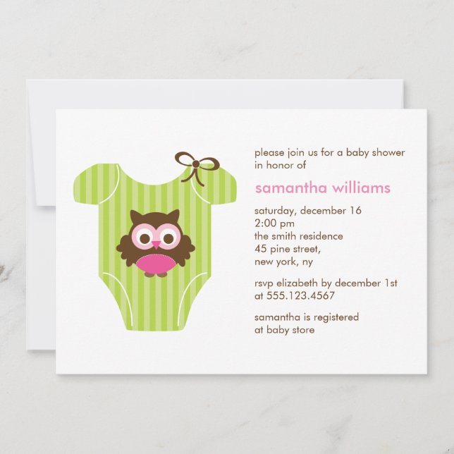 Invitación Sweet Baby Set Baby Shower (Anverso)