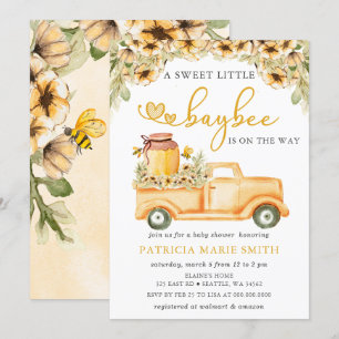 Invitación Sweet Baybee Está En Camino De Honeybee Baby Showe