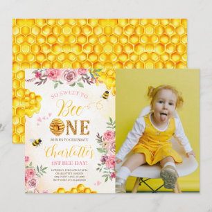 Invitación Sweet Bee 1er cumpleaños Foto