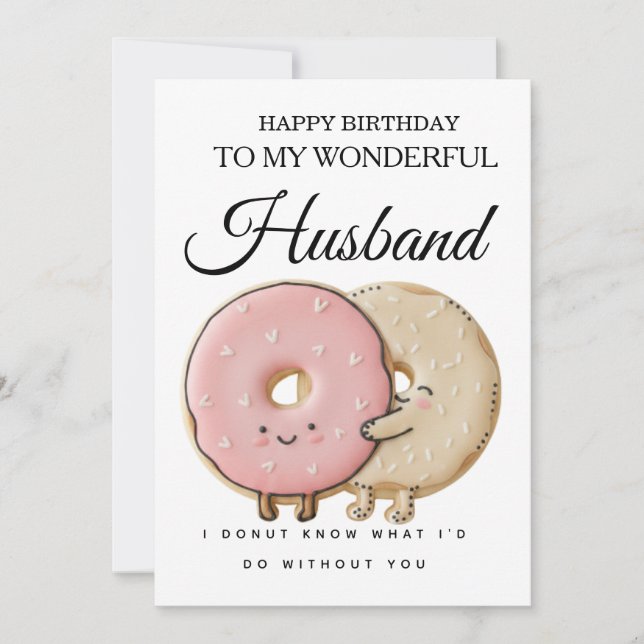 Invitación Sweet Birthday Card for My Wonderful Husband (Anverso)