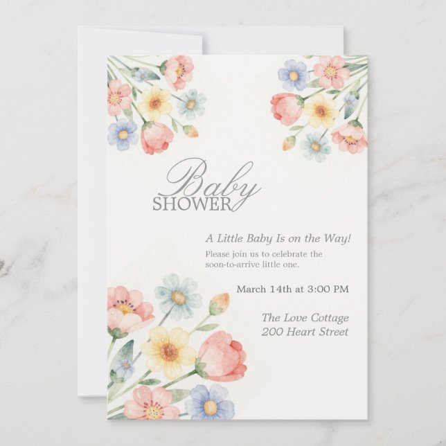 Invitación Sweet Bloom Invitation (Anverso)