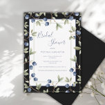 Invitación Sweet Blueberries Elegant Bridal Shower<br><div class="desc">As Sweet as can be bridal showerA lovely design for any season bridal shower. Beautiful coordinating fonts.  Absolutely delightful.</div>