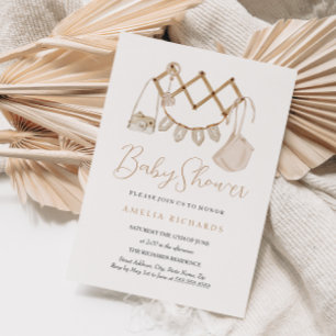 Invitación Sweet Boho Neutral Baby Shower