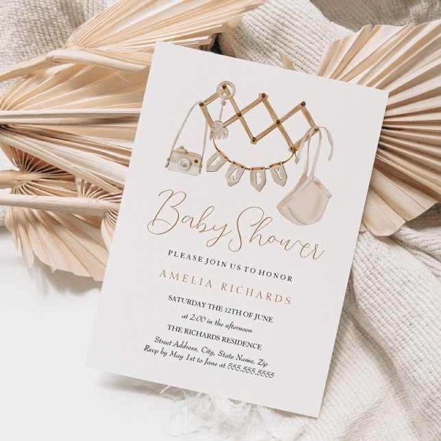 Invitación Sweet Boho Neutral Baby Shower (Subido por el creador)
