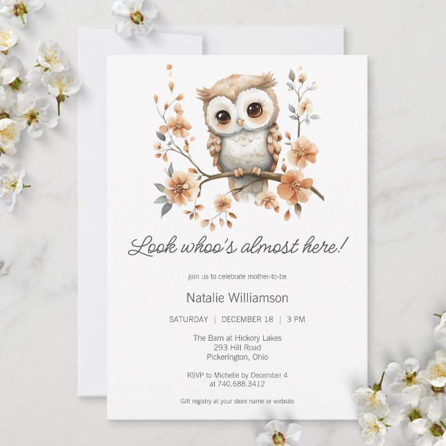 Invitación Sweet Boho Owl Baby Shower (Subido por el creador)