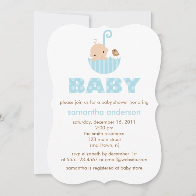 Invitación Sweet Boy Baby Shower (Anverso)