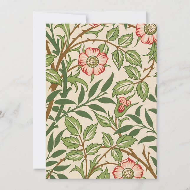 Invitación Sweet Briar William Morris (Anverso)